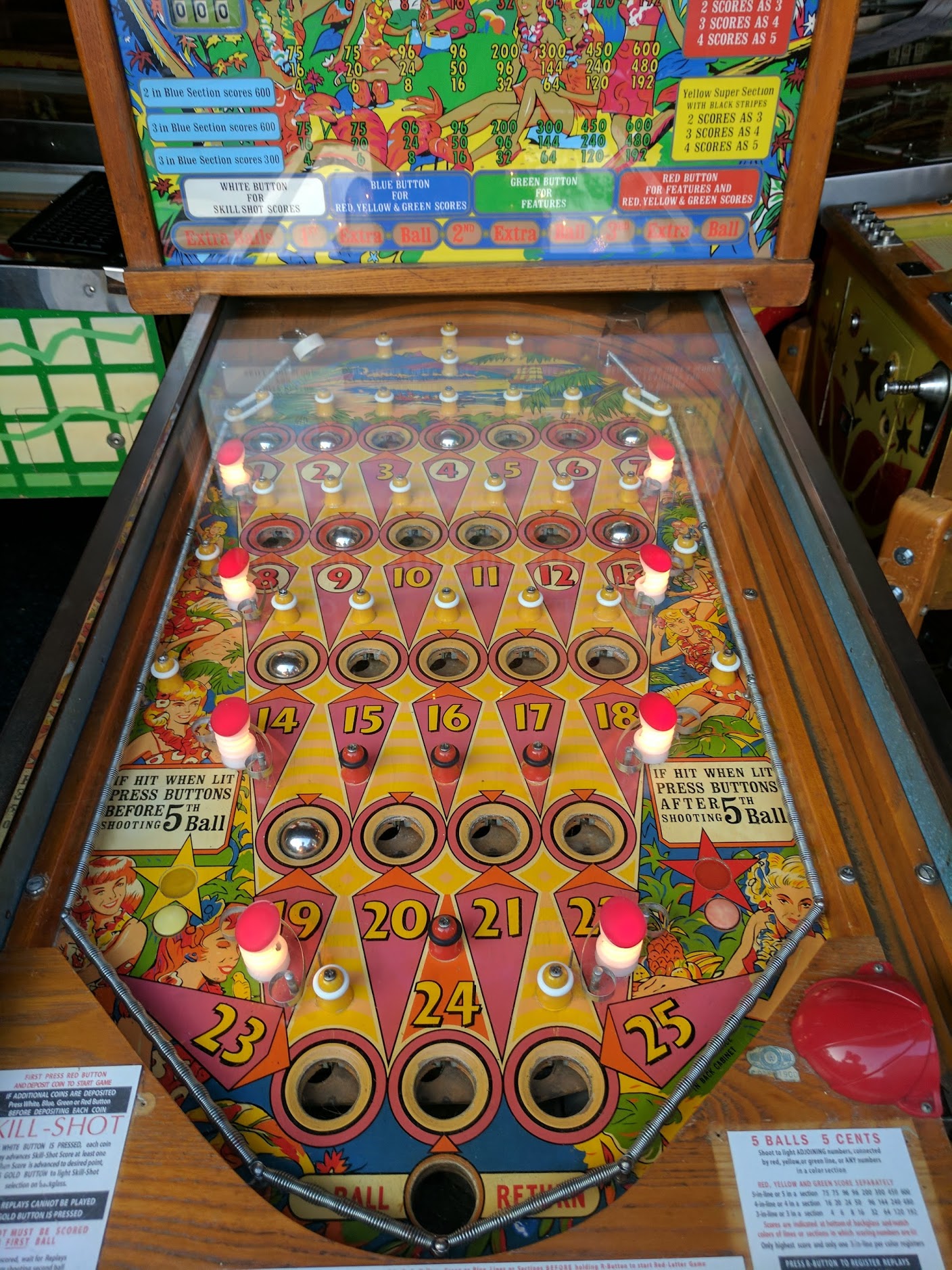 Gambling pinball machines for sale